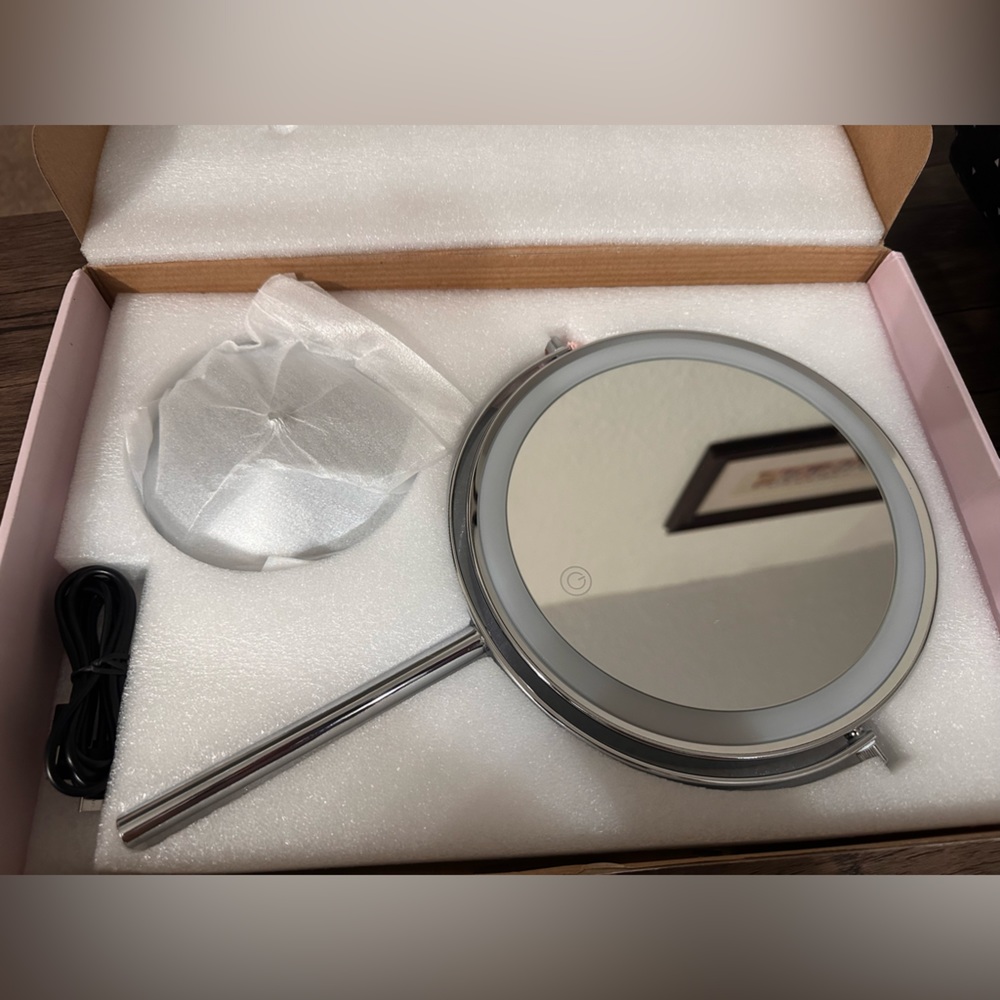 Double sided LED mirror